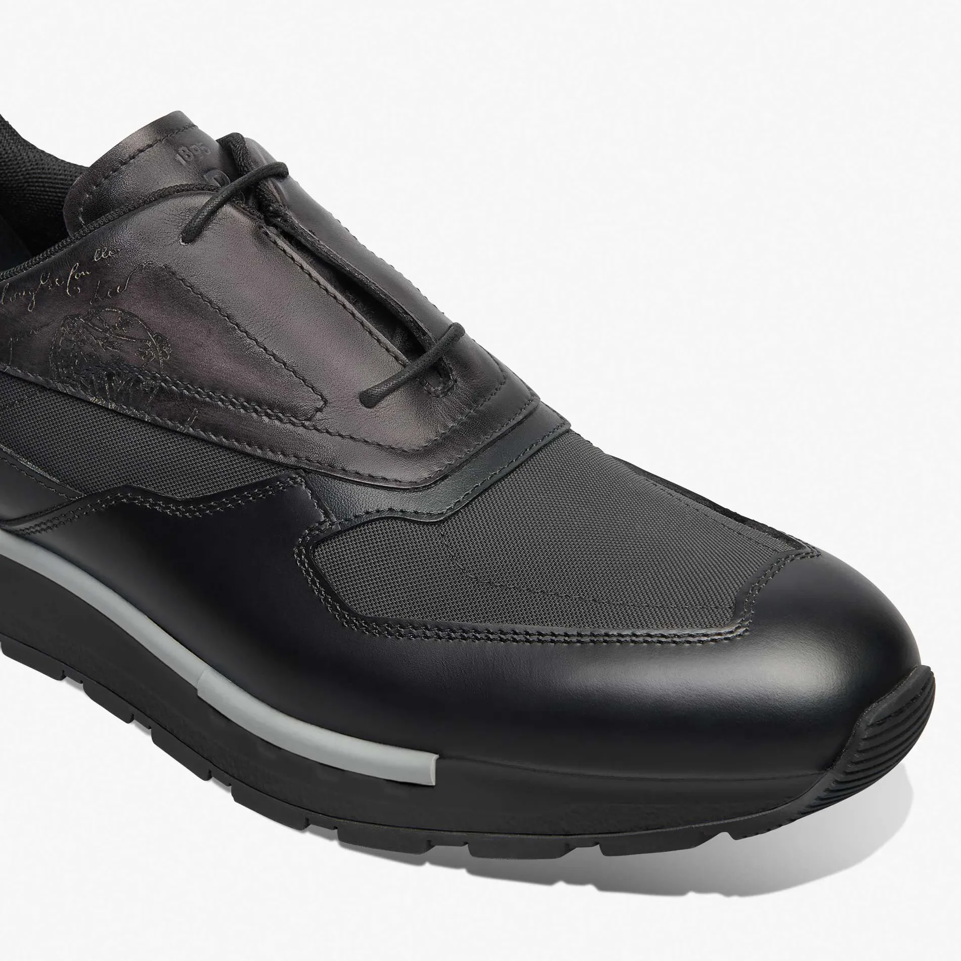 Berluti Sneaker Fast Track En Cuir Scritto Et Nylon | Richelieus & Derbies | Sneakers