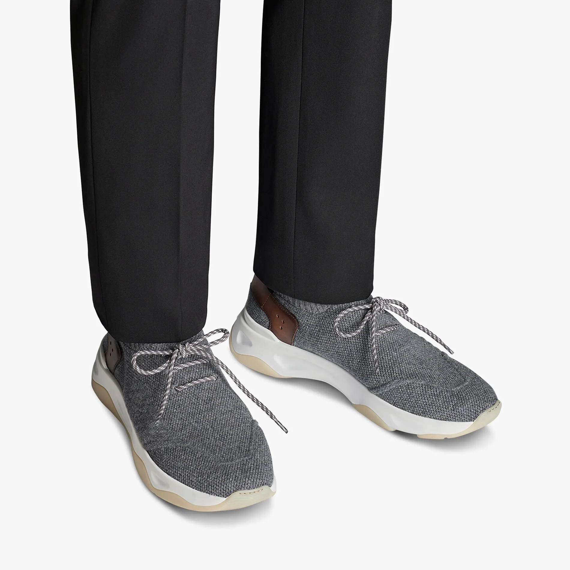 Berluti Sneaker Shadow En Cachemire Et Cuir | Sneakers | Shadow