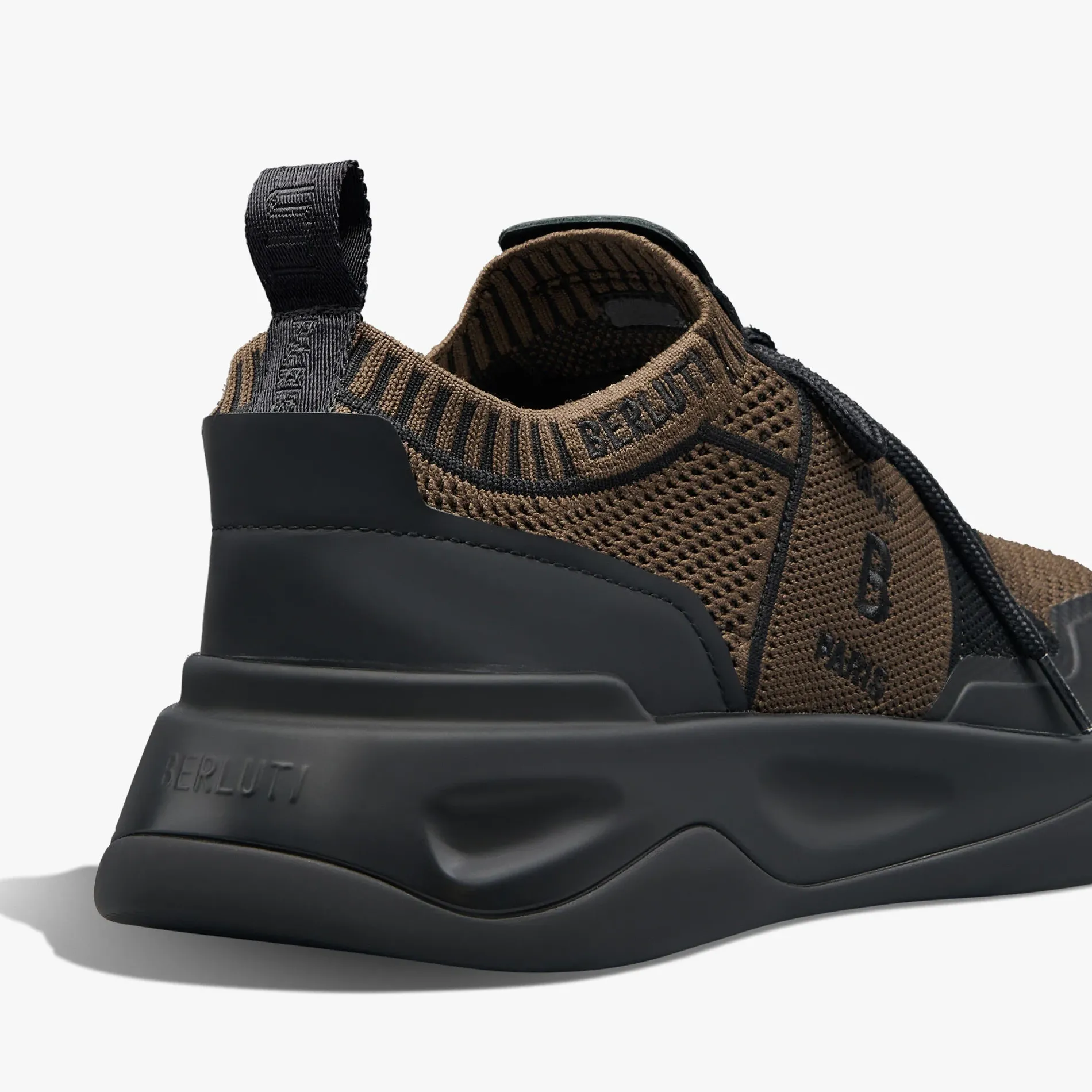 Berluti Sneaker Shadow En Maille Et Cuir De Veau Film Gomme | Sneakers | Shadow
