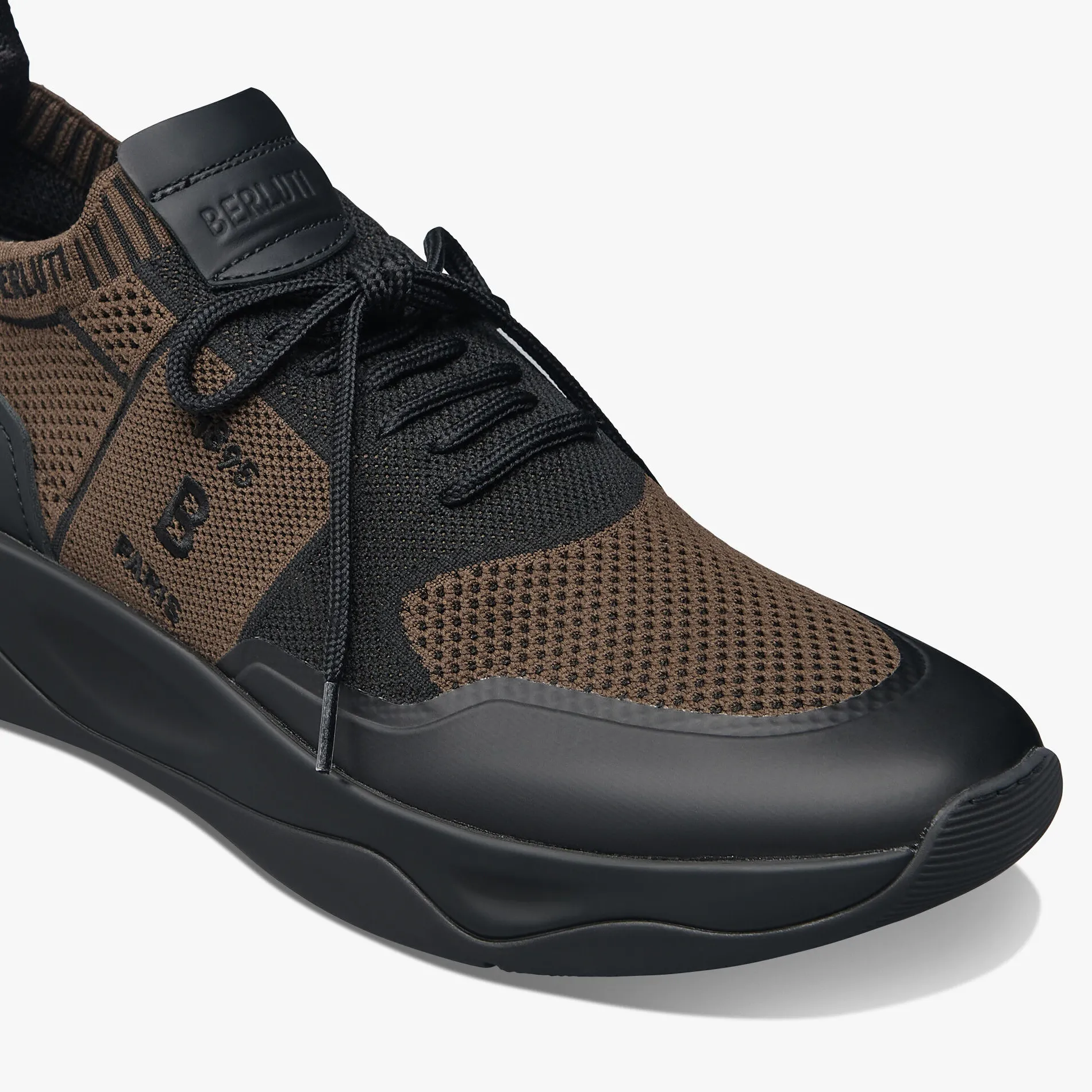 Berluti Sneaker Shadow En Maille Et Cuir De Veau Film Gomme | Sneakers | Shadow