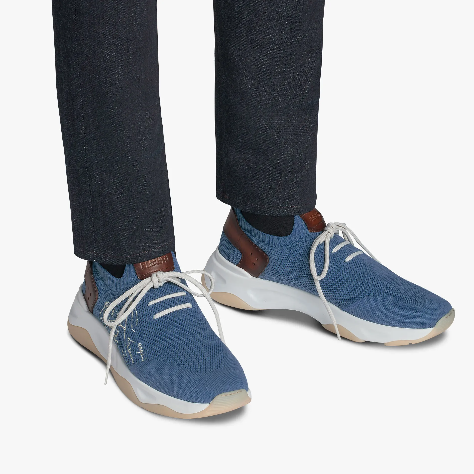 Berluti Sneaker Shadow En Maille et Cuir | Sneakers | Shadow