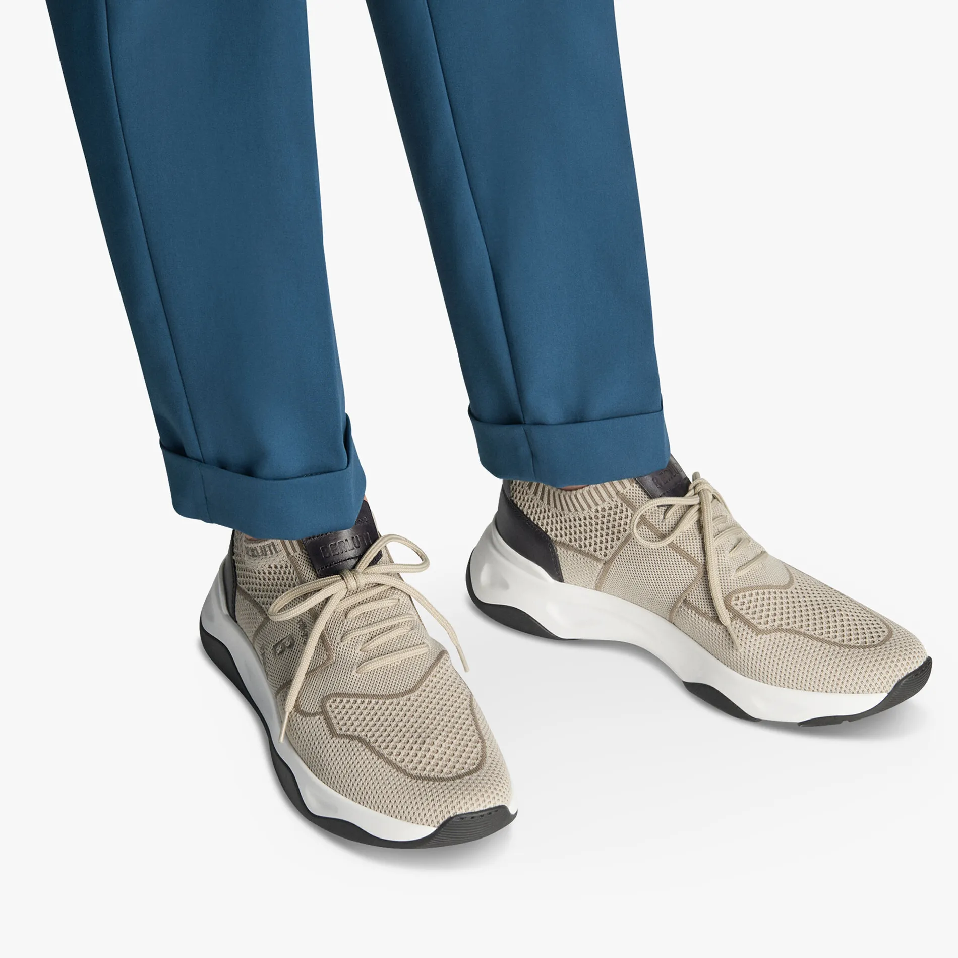 Berluti Sneaker Shadow En Maille Scritto Et Cuir Nubuck | Sneakers | Shadow