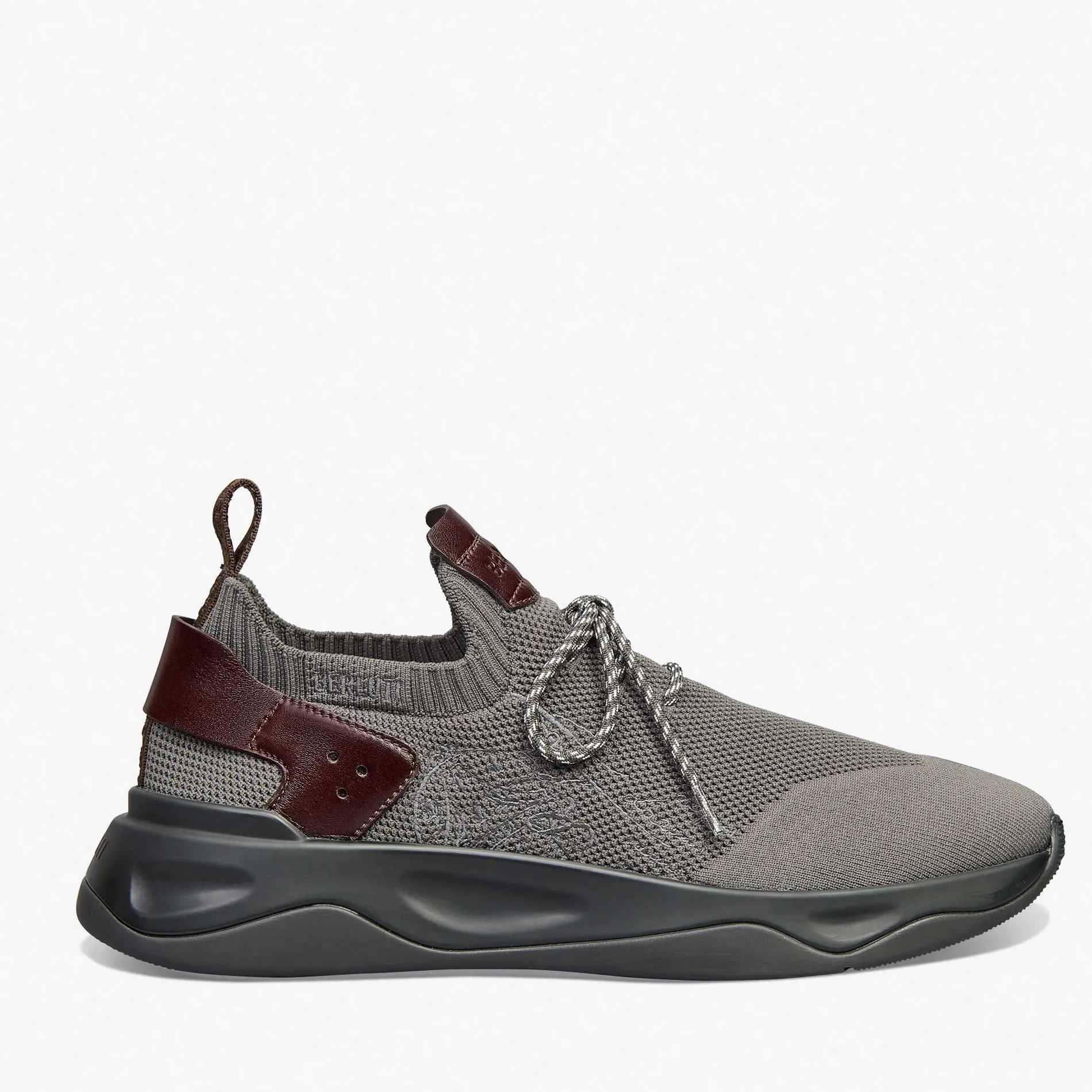 Berluti Sneaker Shadow En Scritto Knit Et Cuir De Veau | Sneakers | Shadow