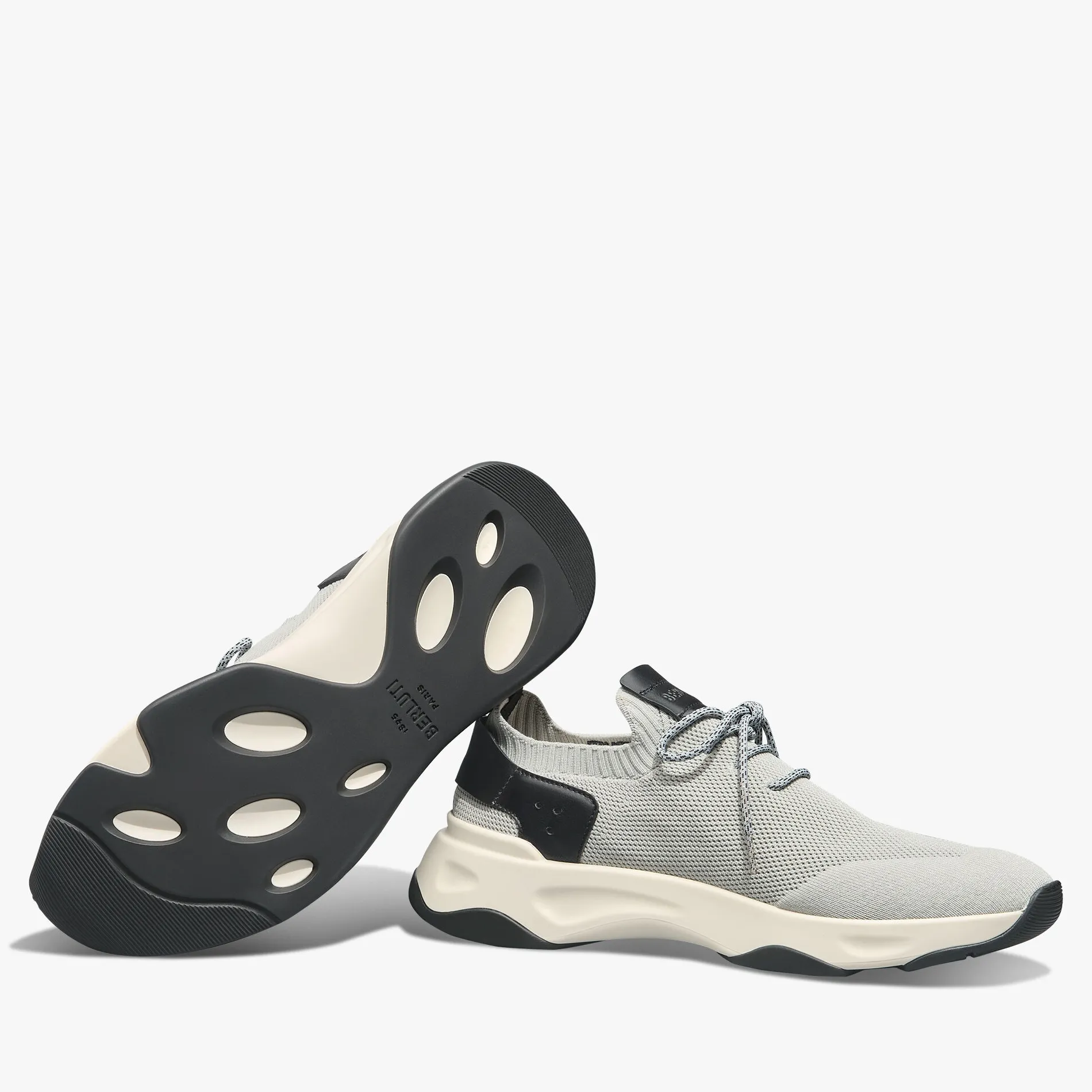 Berluti Sneaker Shadow En Scritto Knit Et Cuir De Veau | Sneakers | Shadow