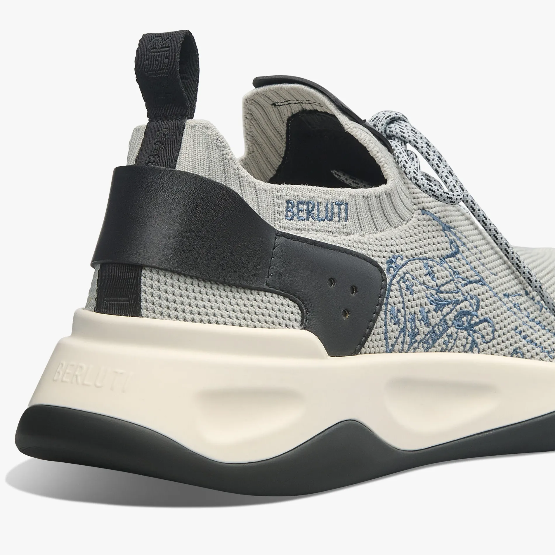 Berluti Sneaker Shadow En Scritto Knit Et Cuir De Veau | Sneakers | Shadow