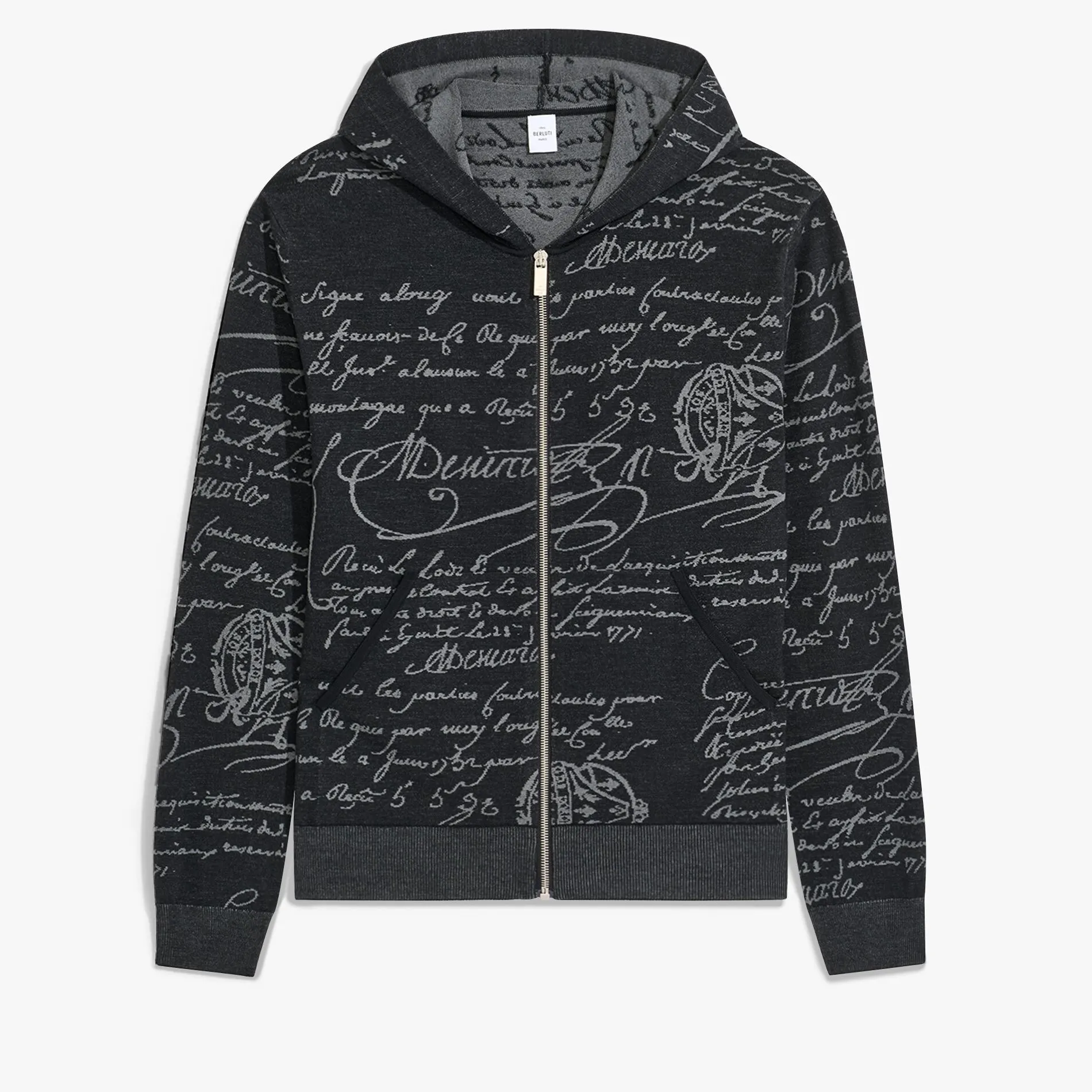 Berluti Sweat &Agrave; Capuche Zipp&eacute; Scritto | Maille & Sweatshirts