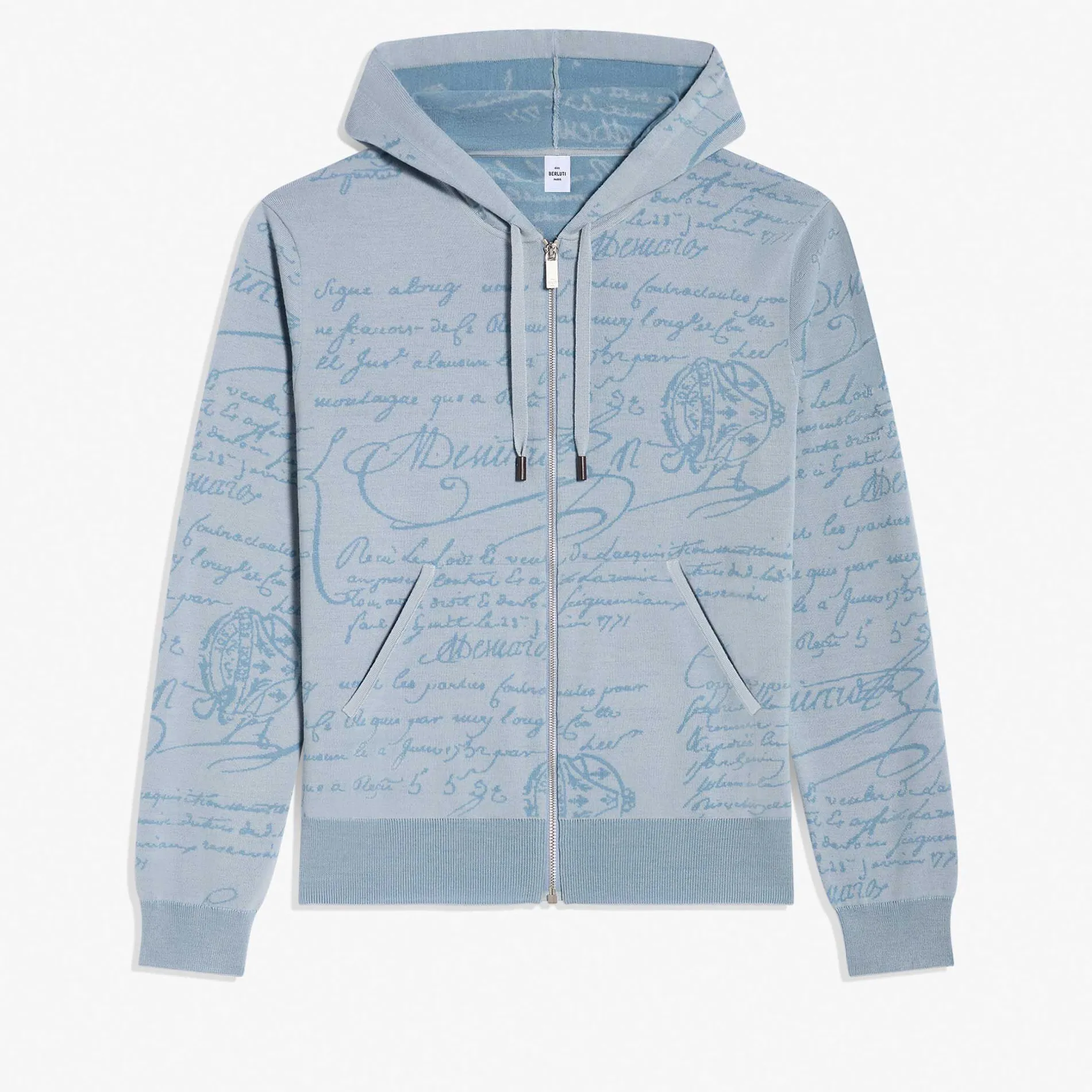 Berluti Sweat &Agrave; Capuche Zipp&eacute; En Laine Scritto | Maille & Sweatshirts
