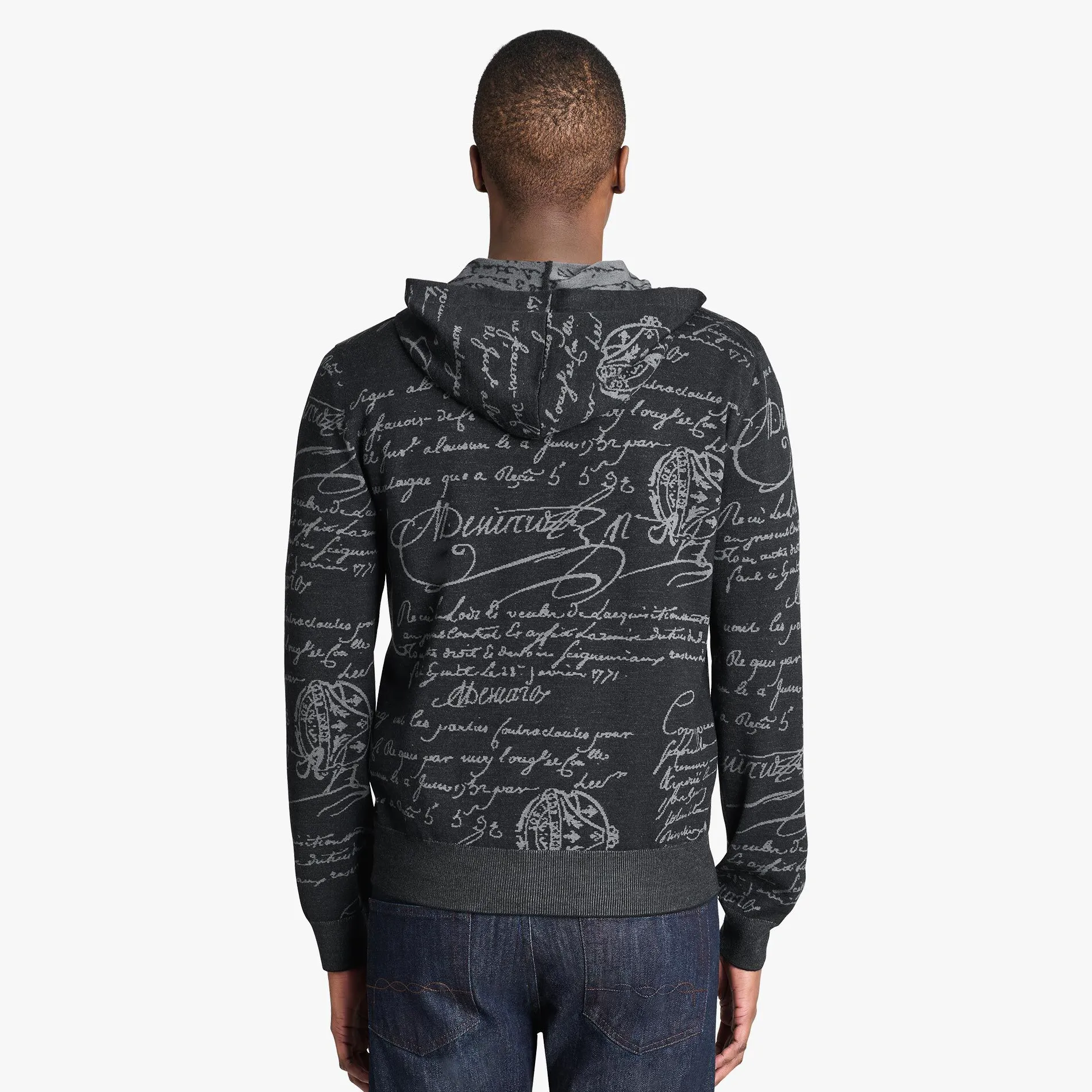 Berluti Sweat &Agrave; Capuche Zipp&eacute; En Cachemire Avec D&eacute;tail Andy Bar | Maille & Sweatshirts