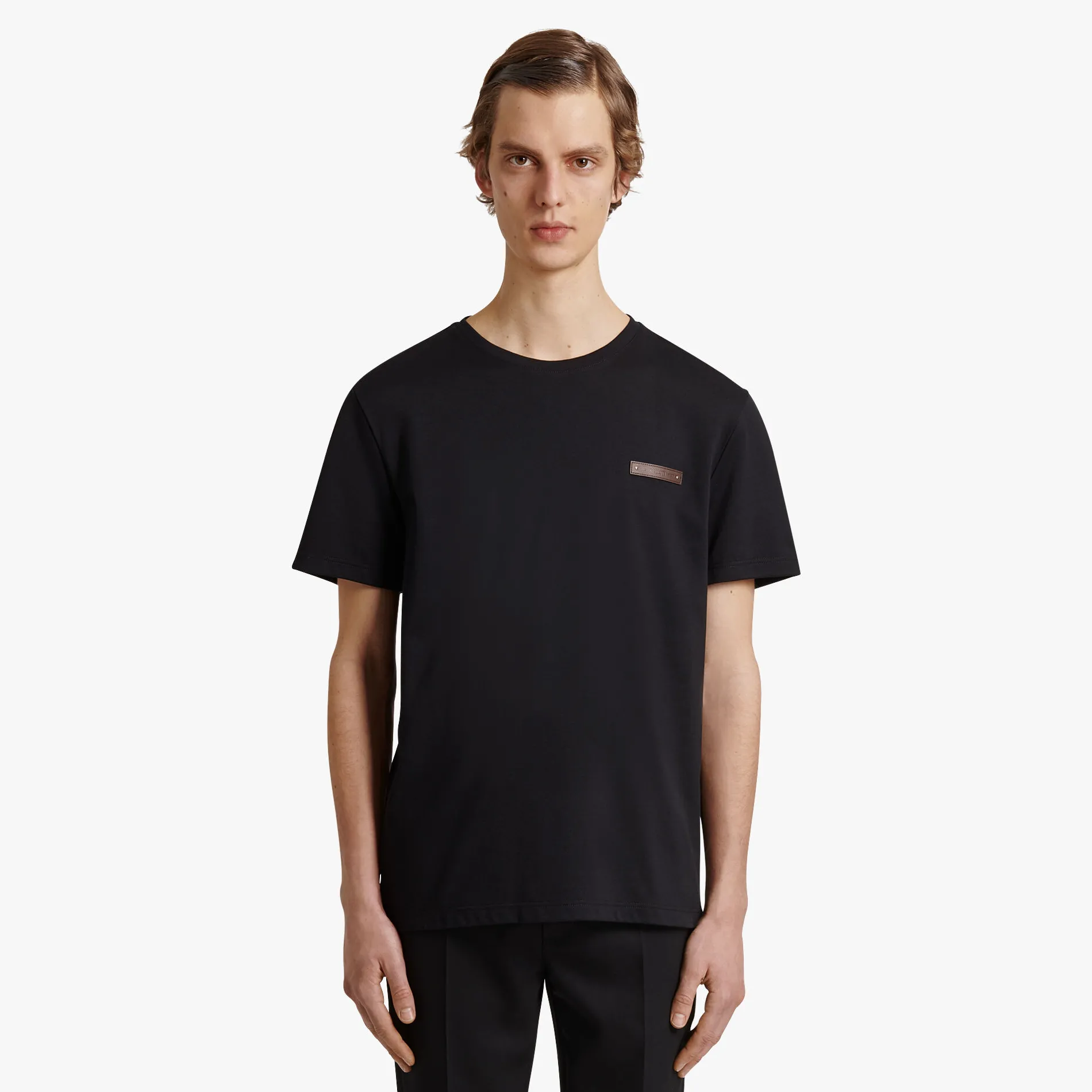 Berluti T-Shirt Avec D&eacute;tail En Cuir Fit Slim | Polos & T-shirts