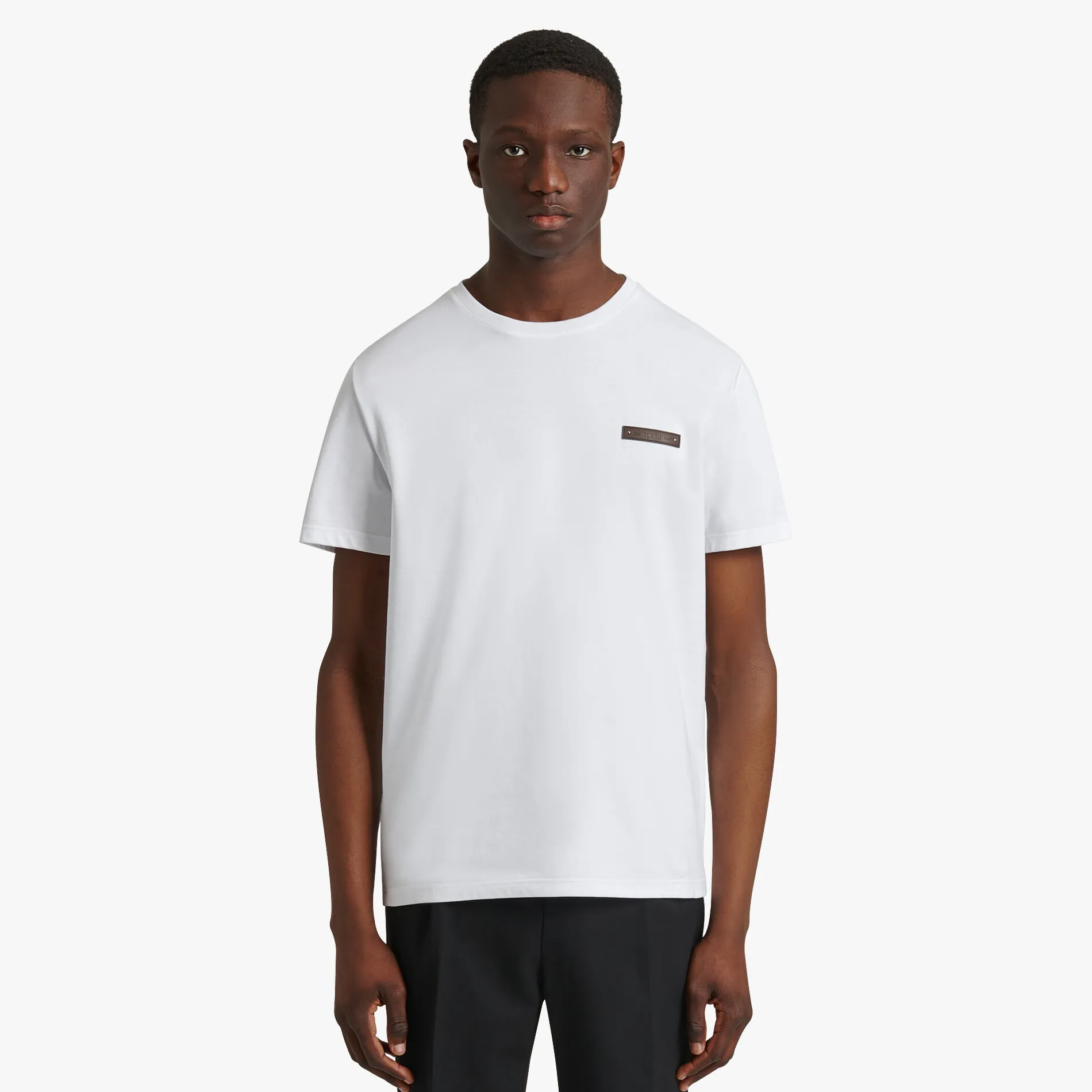 Berluti T-Shirt Avec D&eacute;tail En Cuir Fit Slim | Polos & T-shirts