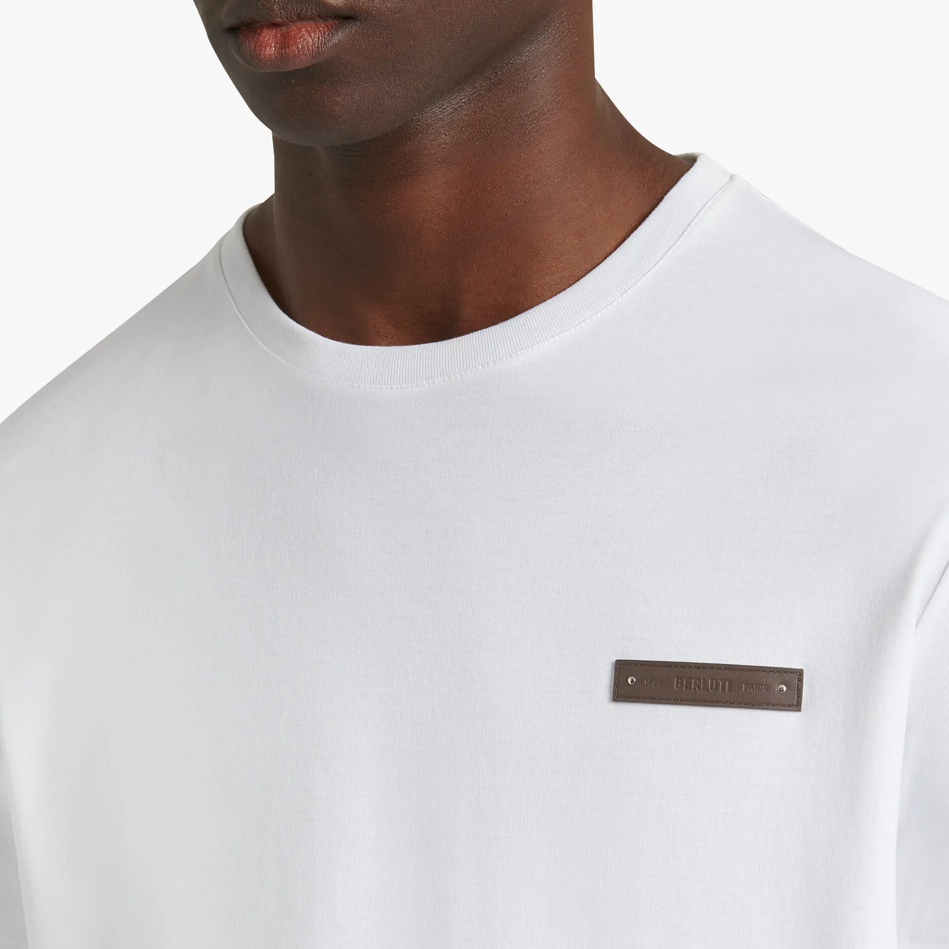 Berluti T-Shirt Avec D&eacute;tail En Cuir Fit Slim | Polos & T-shirts
