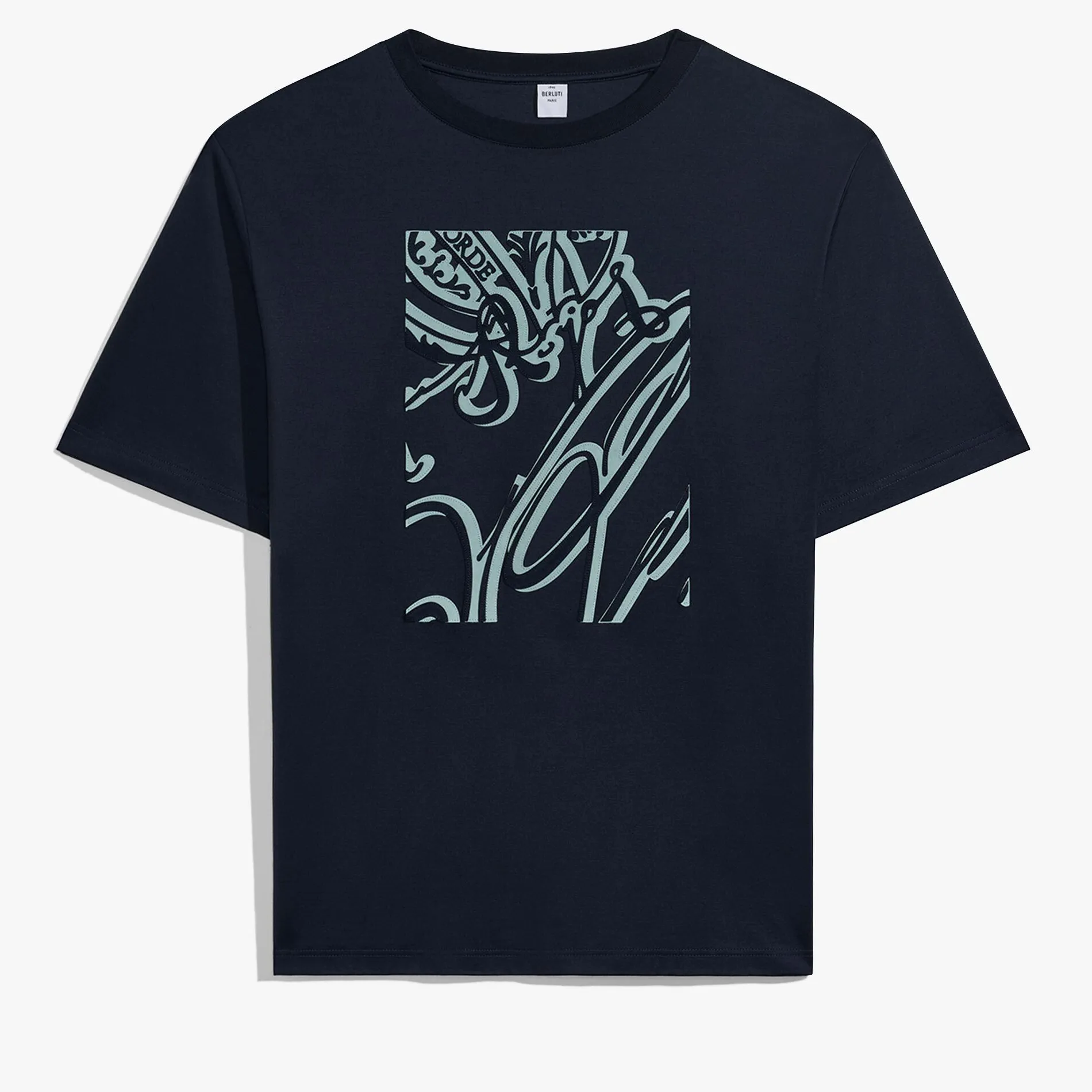 Berluti T-Shirt Frame Scritto Avec Effet Su&eacute;d&eacute; | Polos & T-shirts