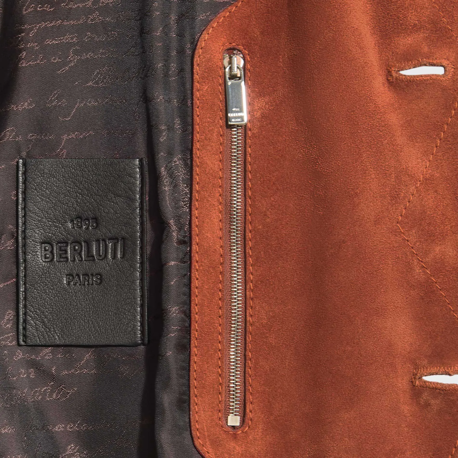 Berluti Veste Denim en Suede | Cuir