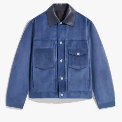 Berluti Veste Denim En Suède | Cuir