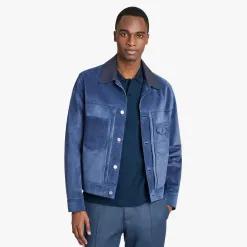 Berluti Veste Denim En Su&egrave;de | Cuir