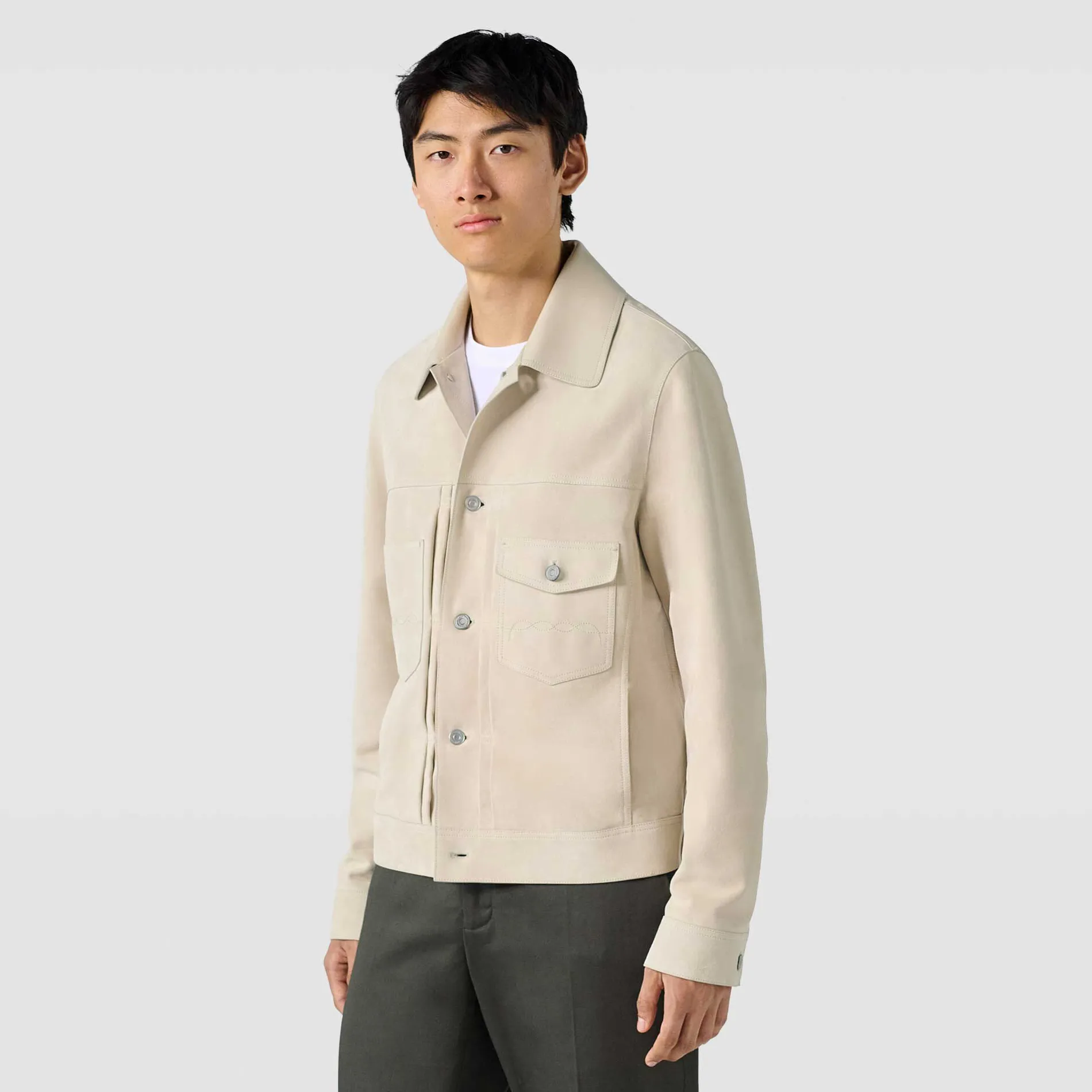 Berluti Veste Denim En Su&egrave;de | Cuir