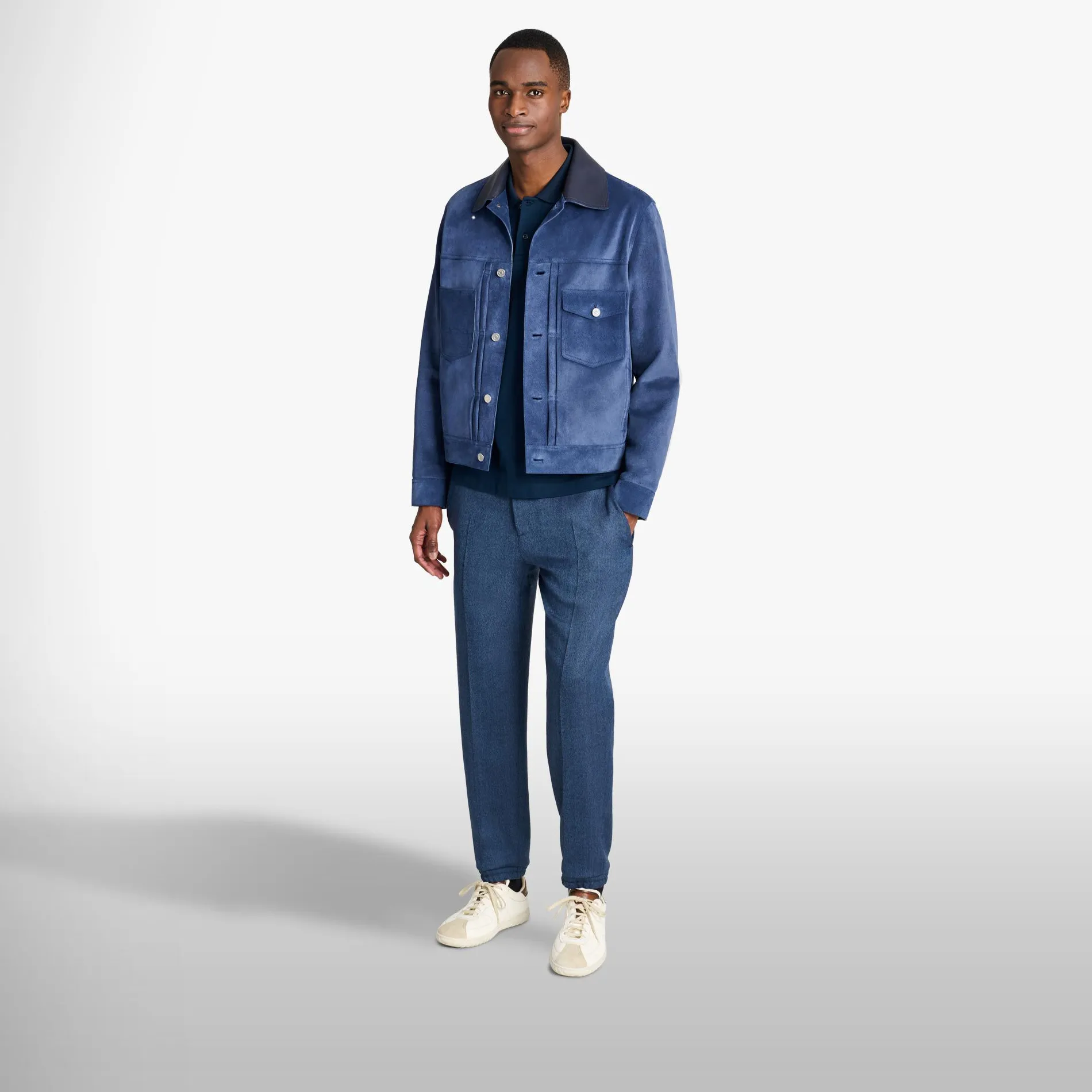 Berluti Veste Denim En Suède | Cuir