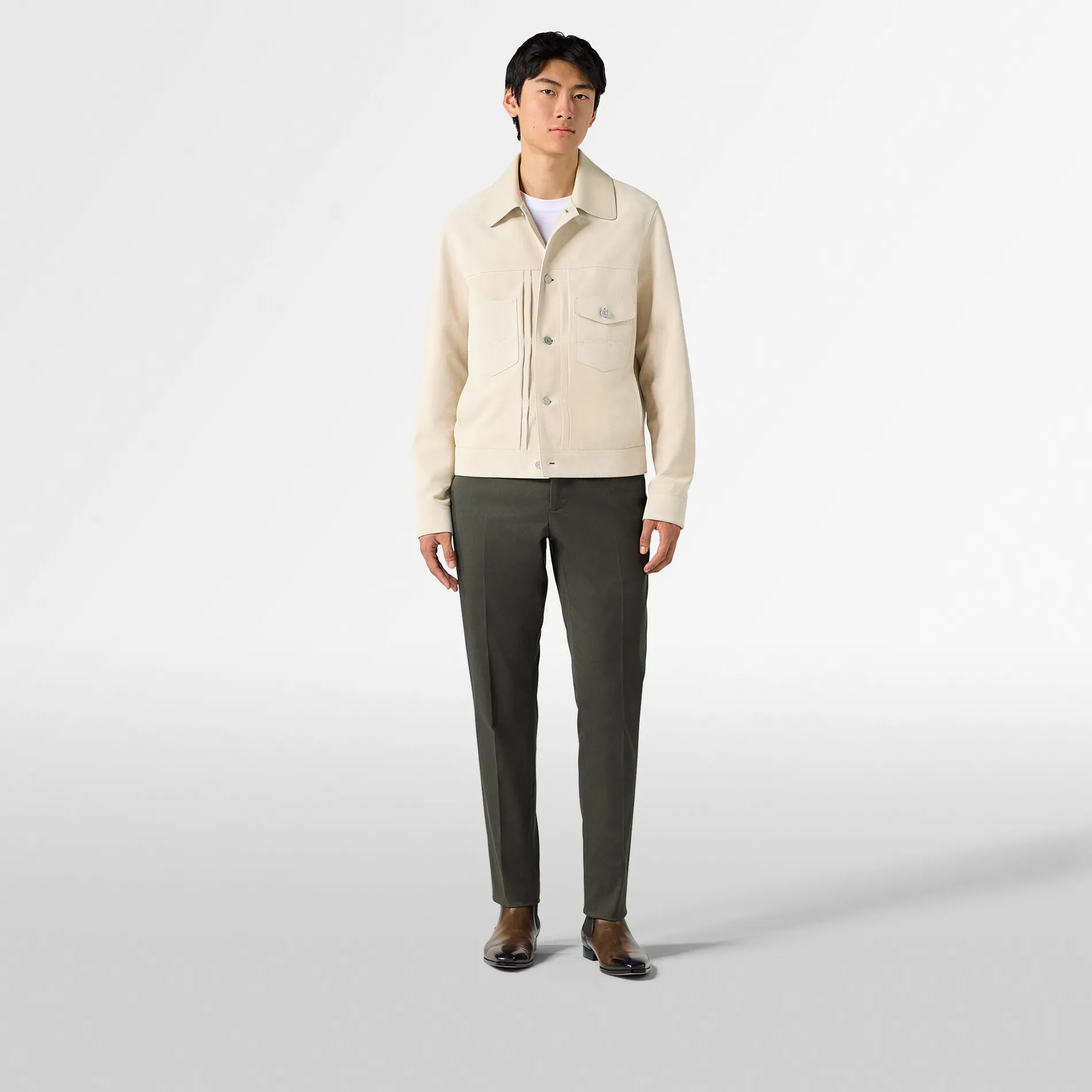 Berluti Veste Denim En Su&egrave;de | Cuir